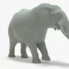 Elephant 3D Model Rigged Basemesh 3D Model Creature Guard 34