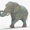 Elephant 3D Model Rigged Basemesh 3D Model Creature Guard 44