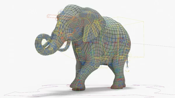 Elephant 3D Model Rigged Basemesh 3D Model Creature Guard 21
