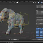 Elephant rigged 3D Model