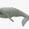Gray Whale 3D Model Rigged Basemesh 3D Model Creature Guard 39