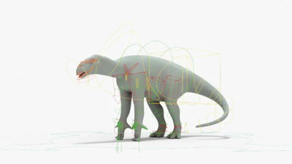 Iguanodon 3D Model Rigged Basemesh 3D Model Creature Guard 20