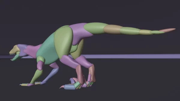 Indoraptor Block Out 3D Model FREE DOWNLOAD 3D Model Creature Guard 8