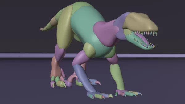 Indoraptor Block Out 3D Model FREE DOWNLOAD 3D Model Creature Guard 12