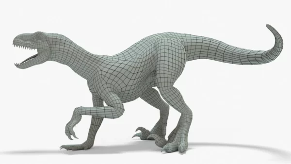 Indoraptor 3D Model Rigged Basemesh 3D Model Creature Guard 3