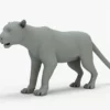 Leopard 3D Model Rigged Basemesh 3D Model Creature Guard 35