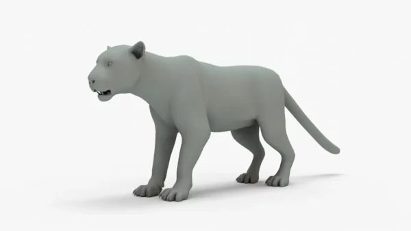 Leopard 3D Model Rigged Basemesh 3D Model Creature Guard 16