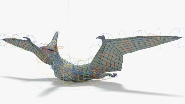 Pteranodon 3D Model Rigged Basemesh 3D Model Creature Guard 15