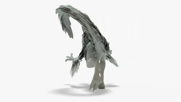Pyroraptor 3D Model Rigged Basemesh 3D Model Creature Guard 10