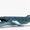 Realistic Blue Whale 3D Model Rigged 3D Model Creature Guard 26