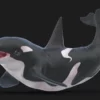 Realistic Killer Whale Rigged and Animated 3D Model 3D Model Creature Guard 25