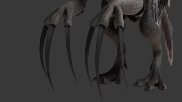 Realistic Therizinosaurus 3D Model 3D Model Creature Guard 5