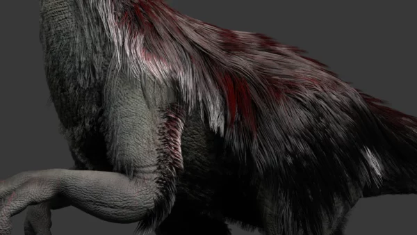 Realistic Therizinosaurus 3D Model 3D Model Creature Guard 4