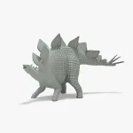 Stegosaurus 3D Model Rigged Basemesh