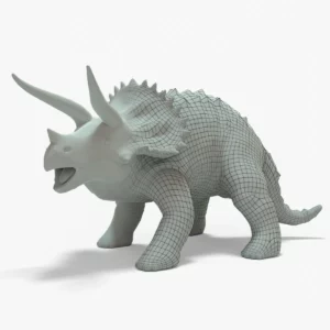 Triceratops 3D Model Rigged Basemesh