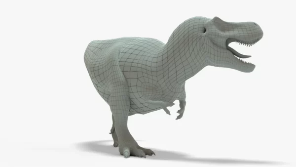 Tyrannosaurus Rex 3D Model Rigged Basemesh Skeleton 3D Model Creature Guard 12