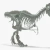 Tyrannosaurus Rex 3D Model Rigged Basemesh Skeleton 3D Model Creature Guard 40
