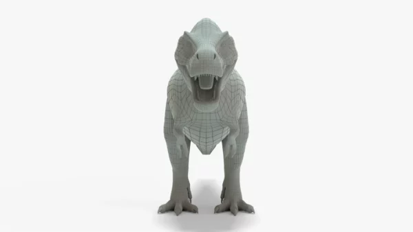 Tyrannosaurus Rex 3D Model Rigged Basemesh Skeleton 3D Model Creature Guard 16