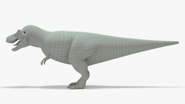 Tyrannosaurus Rex 3D Model Rigged Basemesh Skeleton 3D Model Creature Guard 18