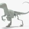 Velociraptor 3D Model Rigged Basemesh Skeleton 3D Model Creature Guard 34