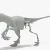 Velociraptor 3D Model Rigged Basemesh Skeleton 3D Model Creature Guard 35