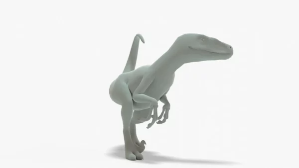 Velociraptor Rigged Basemesh 3D Model 3D Model Creature Guard 11