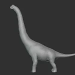 Alamosaurus Basemesh 3D Model_(5)