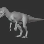 Allosaurus Basemesh 3D Model_(2)