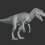 Allosaurus Basemesh 3D Model_(3)