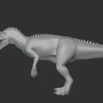 Allosaurus Basemesh 3D Model_(4)