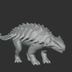 Ankylosaurus Basemesh 3D Model_(3)