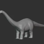 Apatosaurus Basemesh 3D Model_(2)