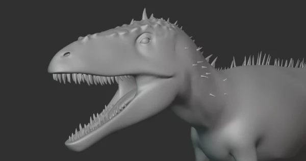 Carcharodontosaurus Basemesh 3D Model Free Download 3D Model Creature Guard 6