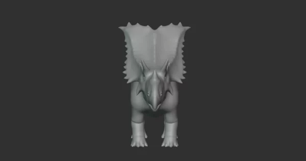 Chasmosaurus Basemesh 3D Model Free Download 3D Model Creature Guard 5
