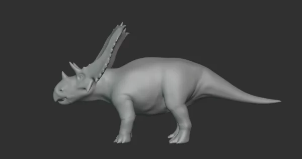 Chasmosaurus Basemesh 3D Model Free Download 3D Model Creature Guard 6