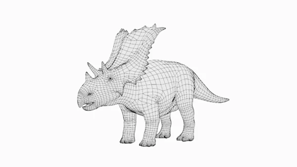 Chasmosaurus Basemesh 3D Model Free Download 3D Model Creature Guard 7