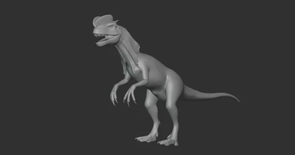 Dilophosaurus Basemesh 3D Model Free Download 3D Model Creature Guard 3