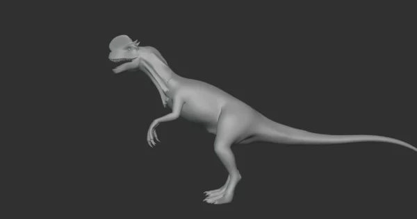 Dilophosaurus Basemesh 3D Model Free Download 3D Model Creature Guard 6