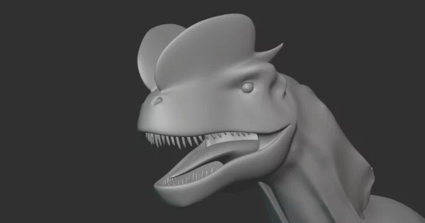 Dilophosaurus Basemesh 3D Model Free Download 3D Model Creature Guard 7