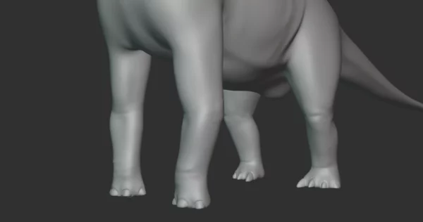 Dreadnoughtus Basemesh 3D Model Free Download 3D Model Creature Guard 9