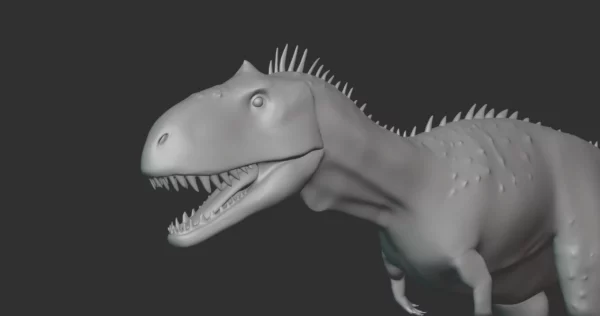 Rajasaurus Basemesh 3D Model Free Download 3D Model Creature Guard 6