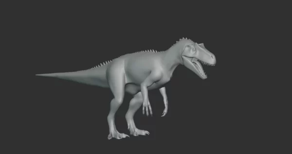 Saurophaganax Basemesh 3D Model Free Download 3D Model Creature Guard 4