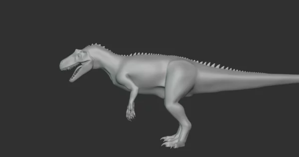 Saurophaganax Basemesh 3D Model Free Download 3D Model Creature Guard 5