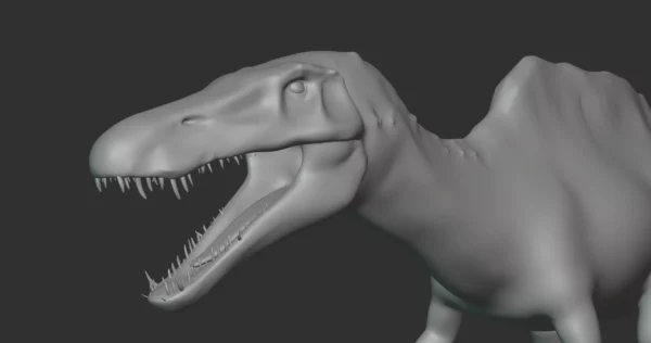 Sigilmassasaurus Basemesh 3D Model Free Download 3D Model Creature Guard 6