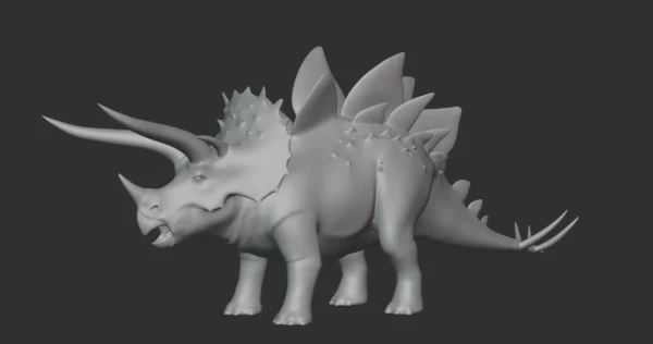 Stegoceratops Basemesh 3D Model Free Download 3D Model Creature Guard 3