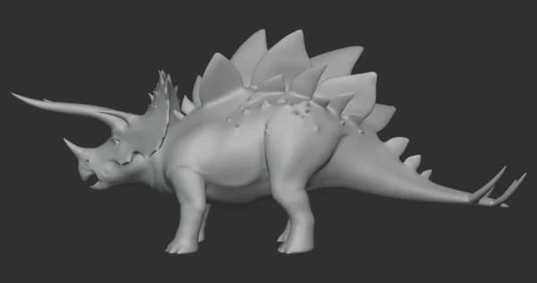 Stegoceratops Basemesh 3D Model Free Download 3D Model Creature Guard 6