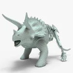 Triceratops 3D Model Basemesh Skeleton1