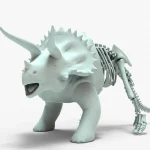Triceratops 3D Model Basemesh Skeleton3