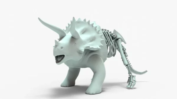 Triceratops 3D Model Rigged Basemesh Skeleton 3D Model Creature Guard 3