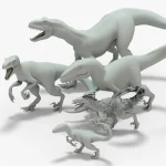Raptor 3D Model Rigged Basemesh_(12)